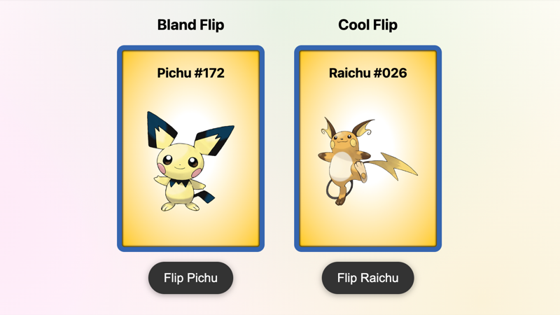 Two web cards side by side.