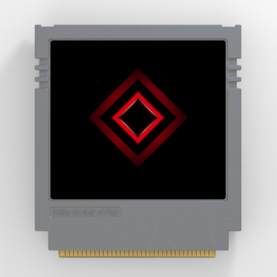 A titleless cartridge with an ominous, glowing red square on a black background.