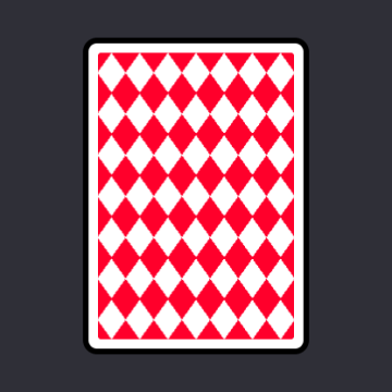 A playing card face down.