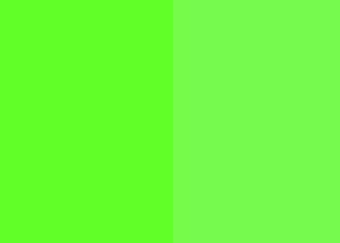 Two shades of green side by side.