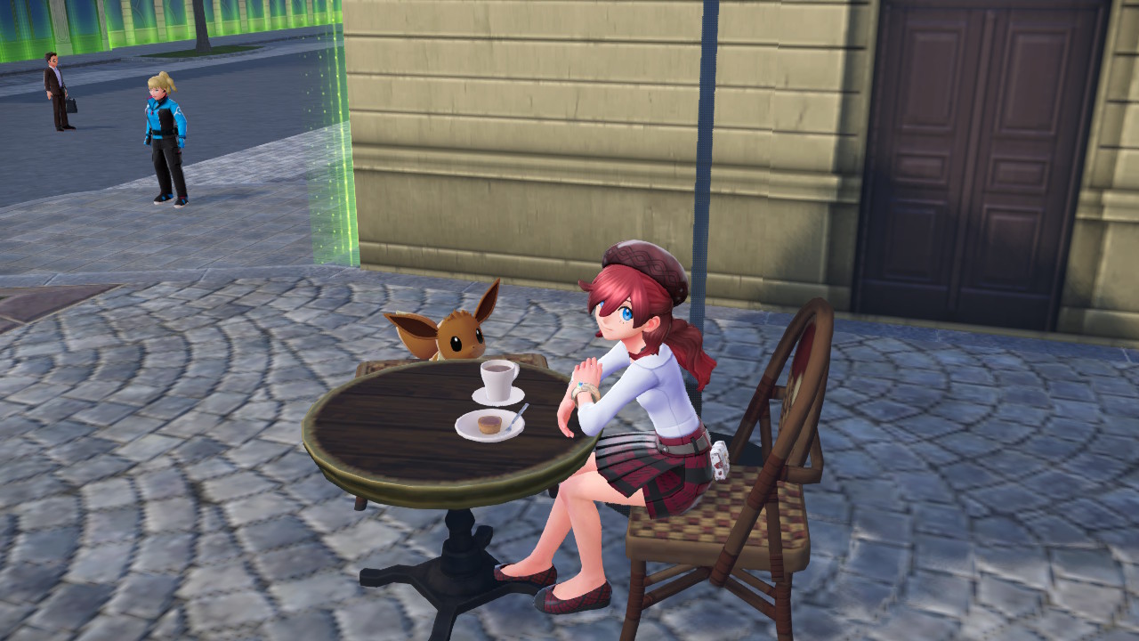 Eevee and I have coffee.