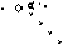 An arrangement of cells which produces gliders.